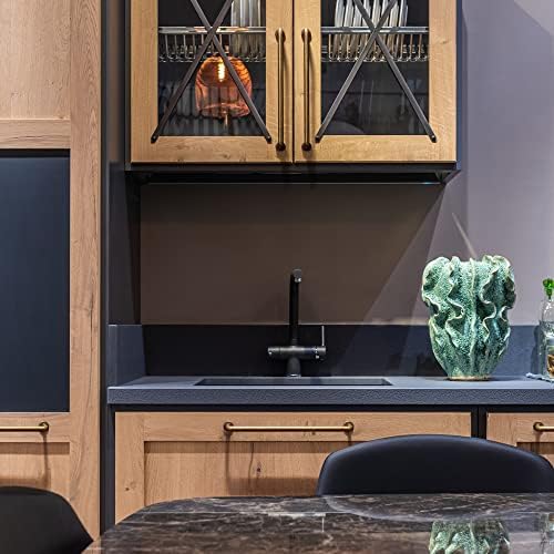 12-Piece Set - Sleek Antique Brass Cabinet Pulls