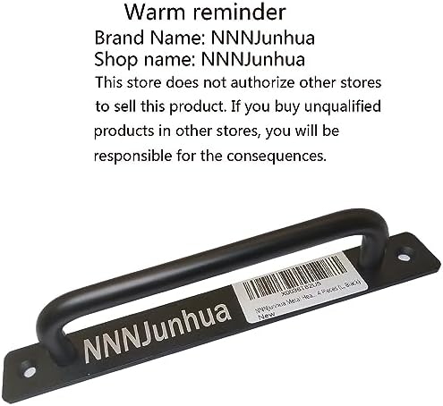 Metal Heavy Duty Barn Door Handle 4 Pcs L Black