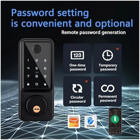 Tuya WiFi Fingerprint Door Lock with Bluetooth App