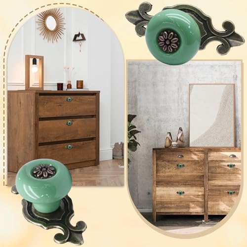 Ceramic Knobs Vintage Bronze 10pcs