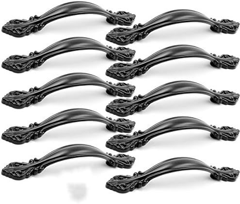 CBTON 10 Pack Flat Black Cabinet Hardware Pulls