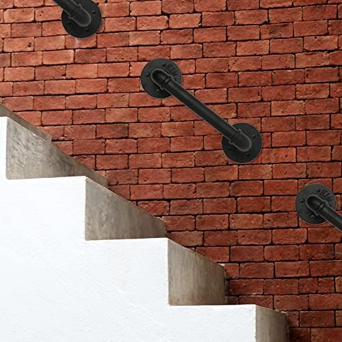 HighFree 12 Cast Iron Pipe Door Handle Industrial Retro Style