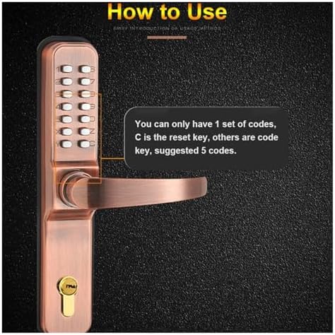 Villa Combination Lock with Mechanical Keypad for Exterior Gate Security
