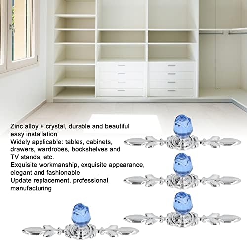 Sturdy and Elegant Crystal Glass Pull Handle Knobs for Desktop Drawer dresser