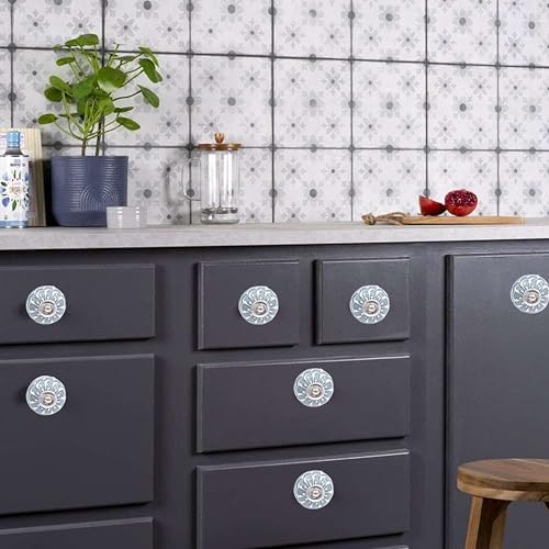 Elegantly Designed Set of 12 Ceramic Cabinet Knobs