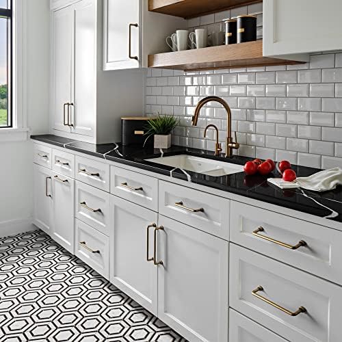 12-Piece Set - Sleek Antique Brass Cabinet Pulls