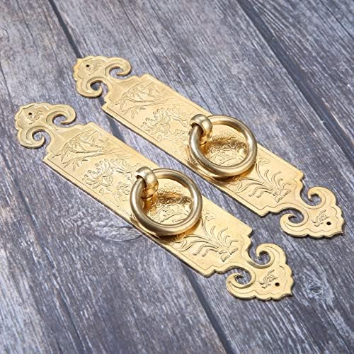Yetaha Antique Ring Pulls 2PCS 15cm Pure Copper Drawer Handles