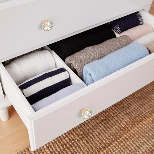 Unique Green and Peach Knobs for Cabinets and Drawers