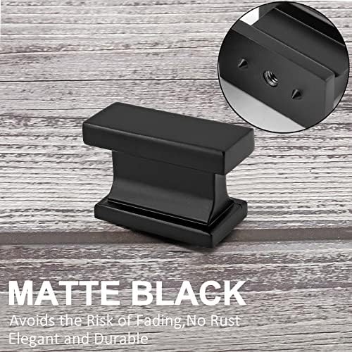 Premium Matte Black Cabinet Knobs 10-Pack