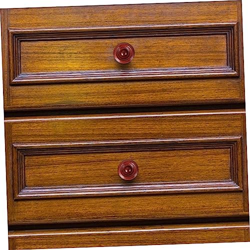 12pcs Brown Wood Drawer Pull Cabinet Hardware