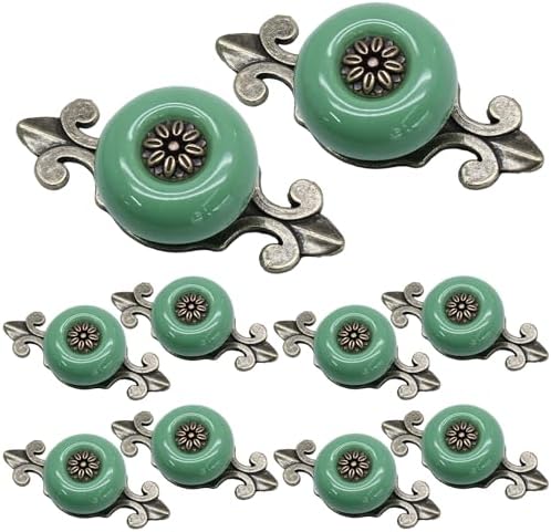 Ceramic Knobs Vintage Bronze 10pcs