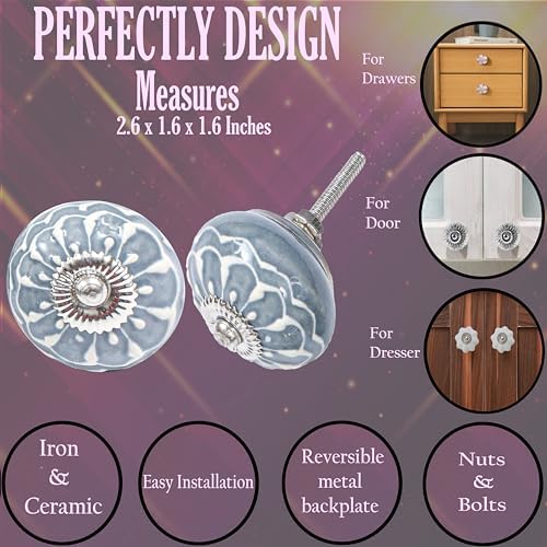 High-Quality Ceramic Knobs Set for Home Use
