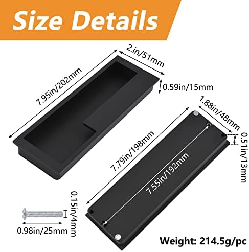 Fits Perfectly - Matte Black Flush Pull Handles