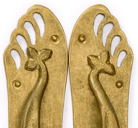 Hardware Philosophy Sandal Brass Pull Cabinet Backplate Strip Set 87 Inch