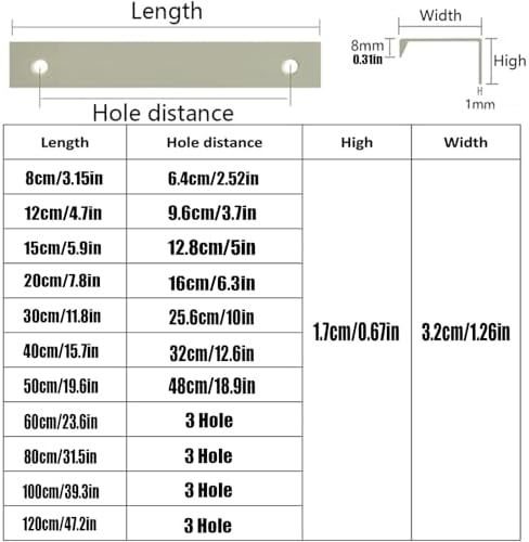 ROENYAXYG 15cm Beige Concealed Draw Pull Handles