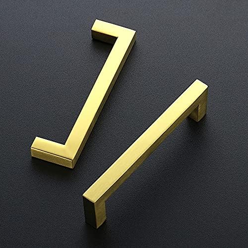Sturdy 30-Piece Stainless Steel Cabinet Handle Set for brushed Brass
