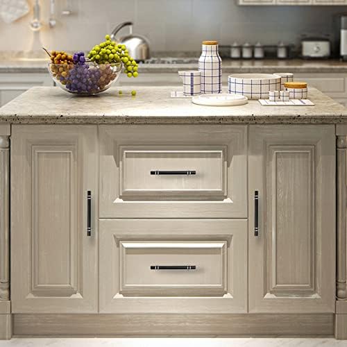 10-Piece Black Brushed Nickel Cabinet Handles for Rergy