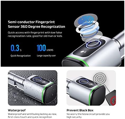 FJZKTEG EuroTuya Smart Fingerprint Lock withAPP Remote - Door Security Made Easy