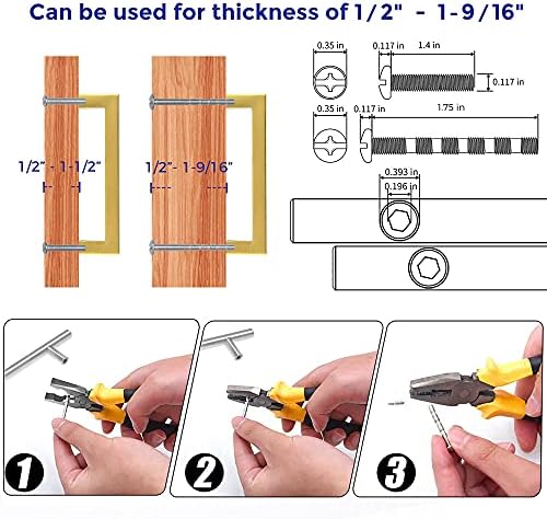 Sturdy 30-Piece Stainless Steel Cabinet Handle Set for brushed Brass