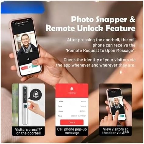 Waterproof Camera Fingerprint Door Lock