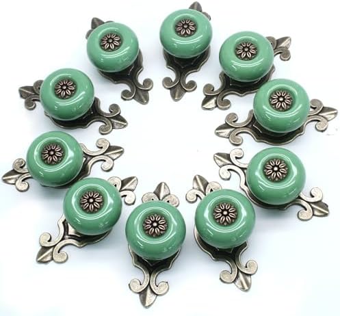 Ceramic Knobs Vintage Bronze 10pcs