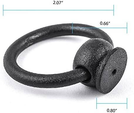 Antique Black Wrought Iron Cabinet Door Drawer Pulls