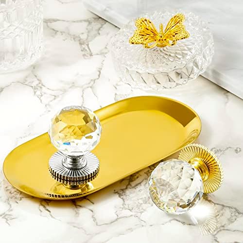 Elegant 40mm Crystal Knobs 2Pcs