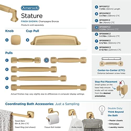 Amerock Cabinet Pull in Champagne Bronze
