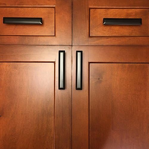 Southern Hills 4 Inch Matte Black Cabinet Pulls - Pack of 5
