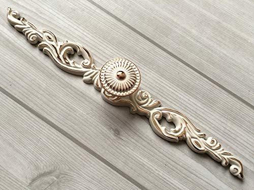 Creamy White Gold Drawer Knob with Back Plate