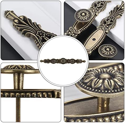 Mgoodoo 5-Piece Antique Bronze Knobs with 15 Screws for cabinets